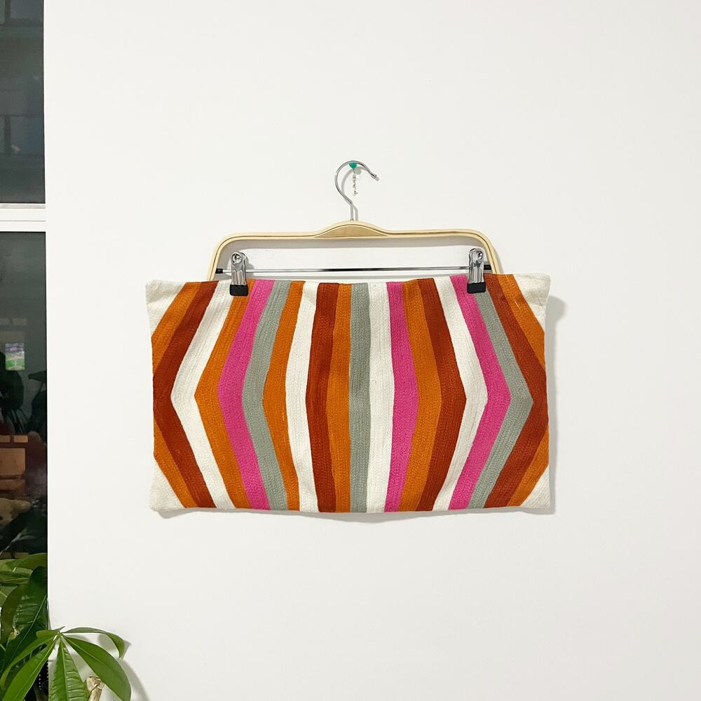 West Elm Mixed Woven Retro Stripe Pillow Cover